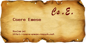 Csere Emese névjegykártya